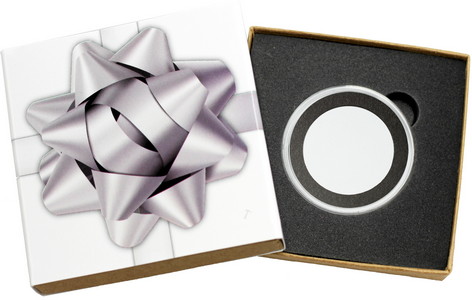 SilverTowne Natural Kraft Paper Gift Box with Silver Bow Box Sleeve